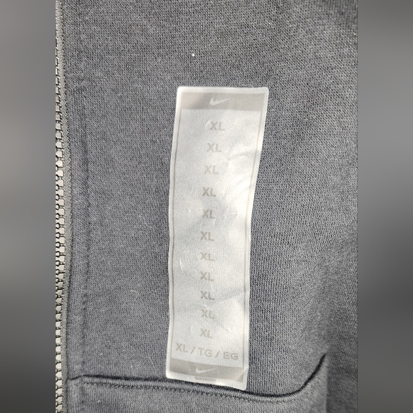 Mens XL Nike Club Fleece Hoodie Full Zip In Black NWT - Picture 4 of 9